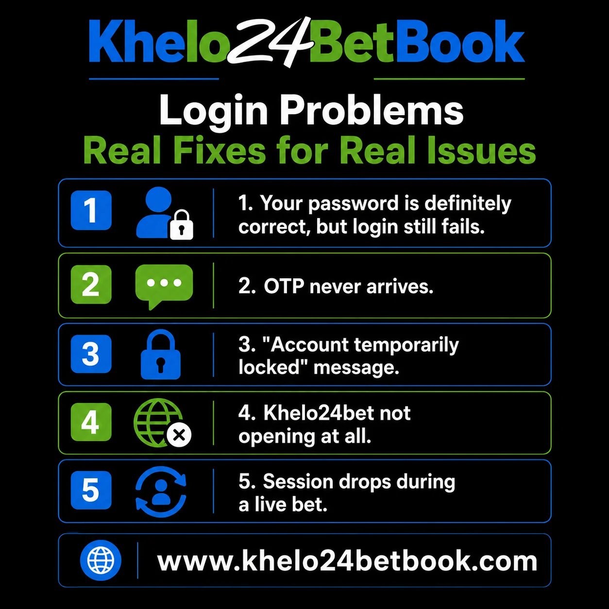 Khelo24Bet login problems and fixes
