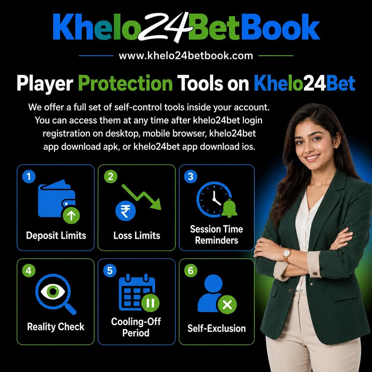 Player Protection Tools on Khelo24Bet